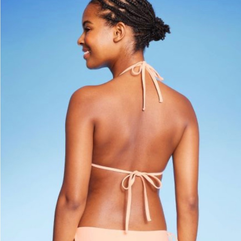 NWT WILD FABLE WOMENS BIKINI TOP PEACH CROCHET - Picture 7 of 8